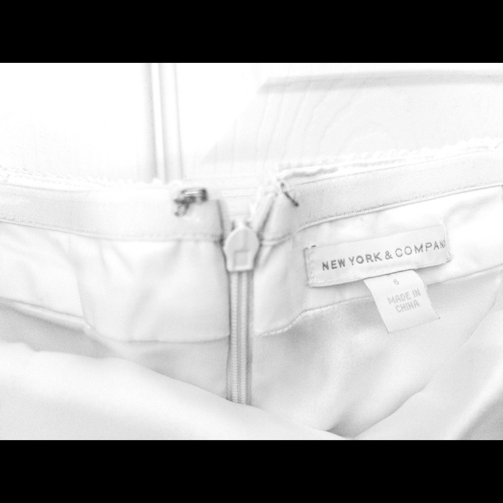 Strapless white New York & Company dress